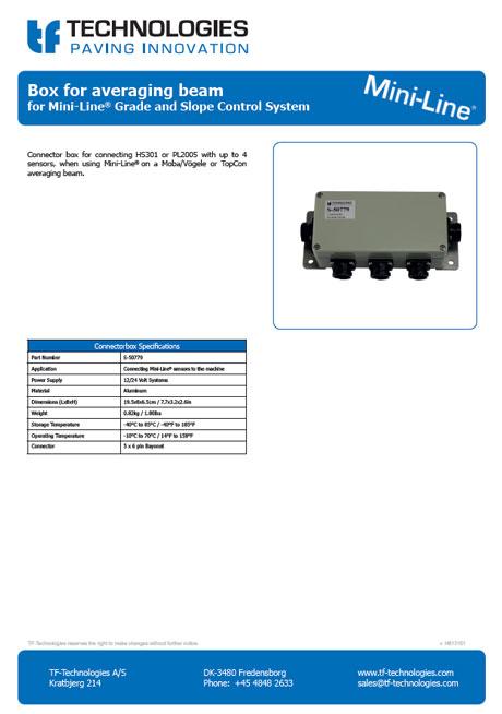 Mini-Line Connector Box for Averaging Beam TF-Technologies