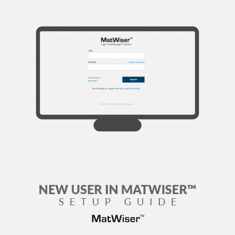 Create user in MatWiser, MatManager